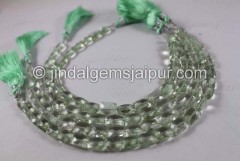 Green Amethyst Faceted Chicklet Shape Beads